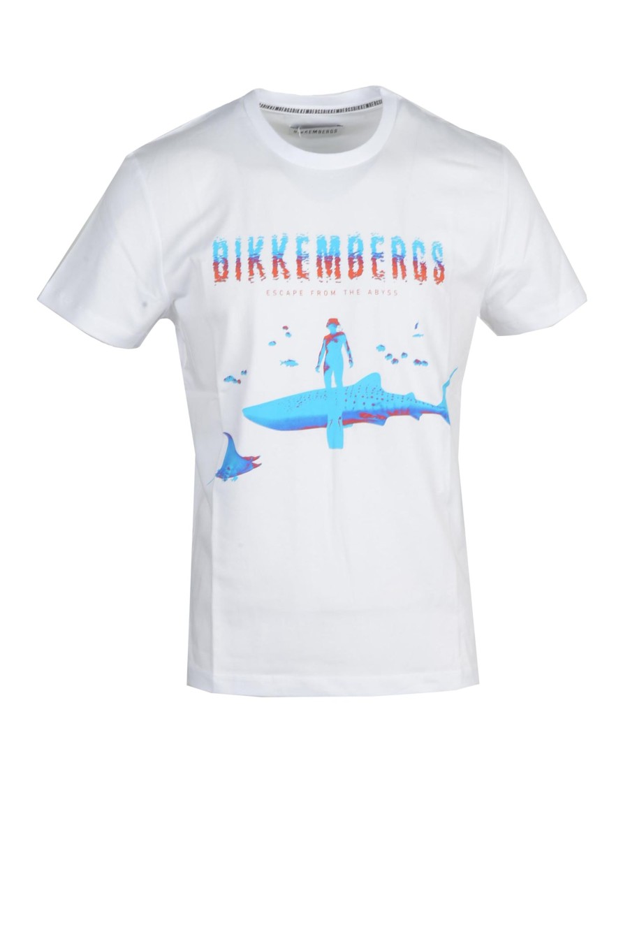 Uomo BIKKEMBERGS | Bikkembergs Tshirt Bianco