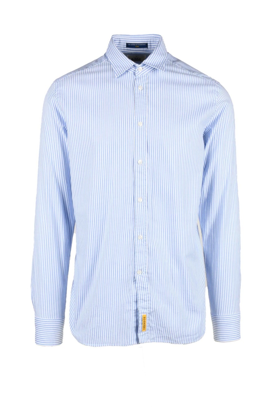 Uomo BD BAGGIES | Bd Baggies Camicia Bianco/Celeste