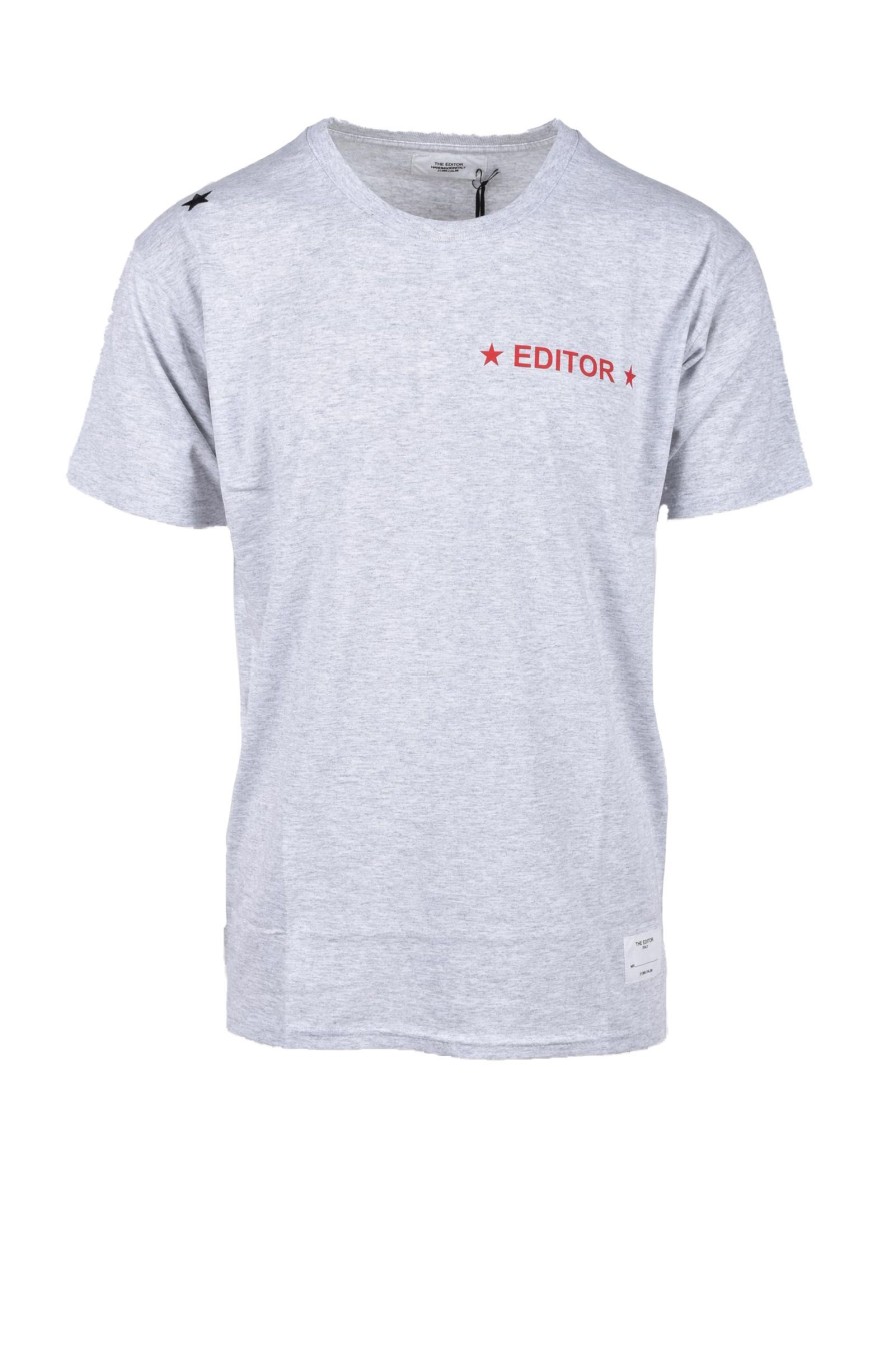 Uomo THE EDITOR | The Editor Tshirt Grigio Chiaro