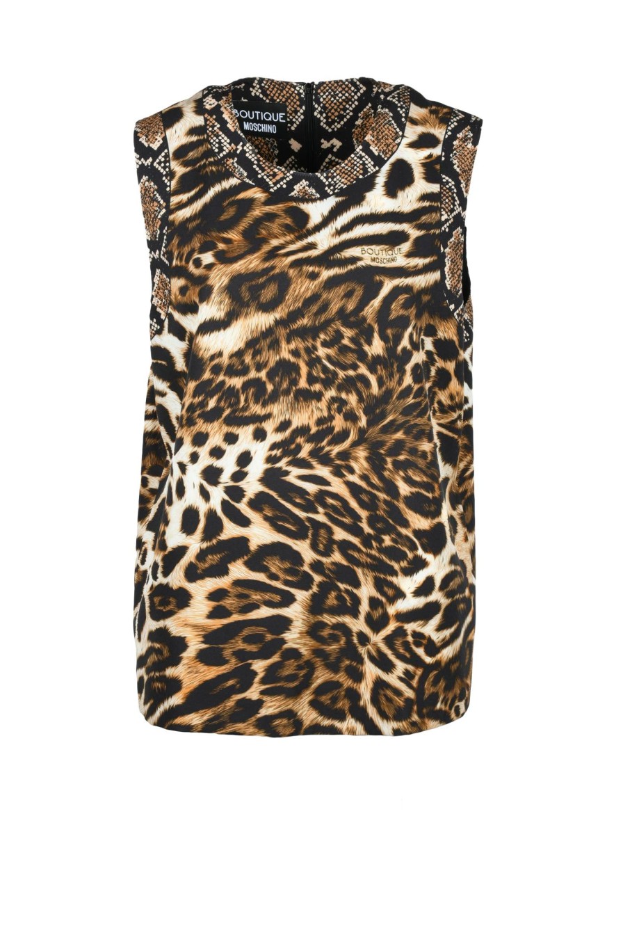 Donna BOUTIQUE MOSCHINO | Boutique Moschino Top Marrone/Nero