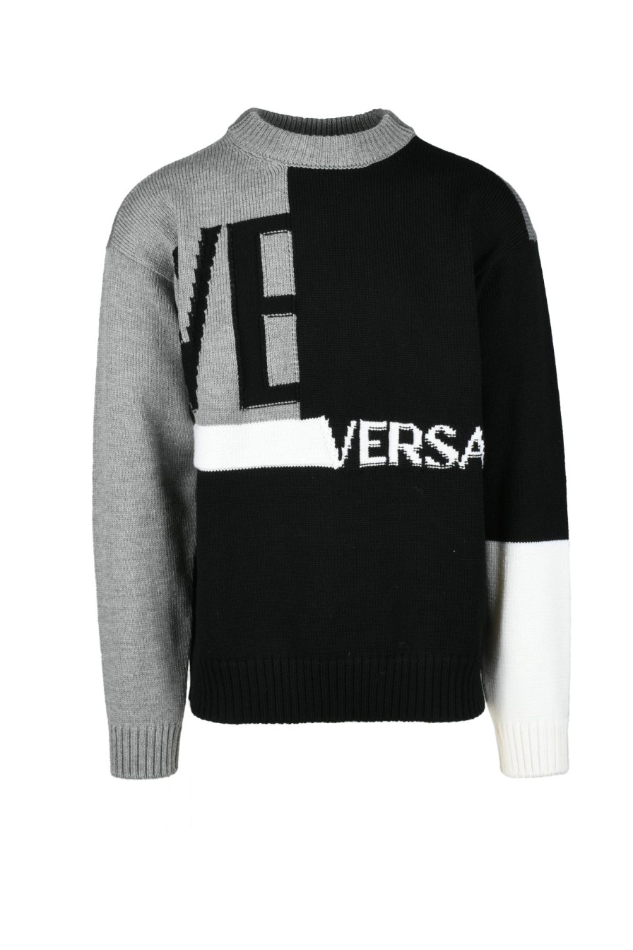 Uomo VERSACE | Versace Maglia Nero/Grigio