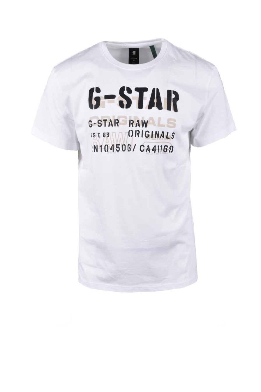 Uomo G-STAR RAW | G-Star Raw Tshirt Bianco