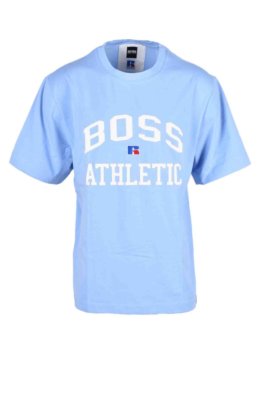 Uomo BOSS X RUSSEL ATHLETIC | Boss X Russel Athletic Tshirt Celeste