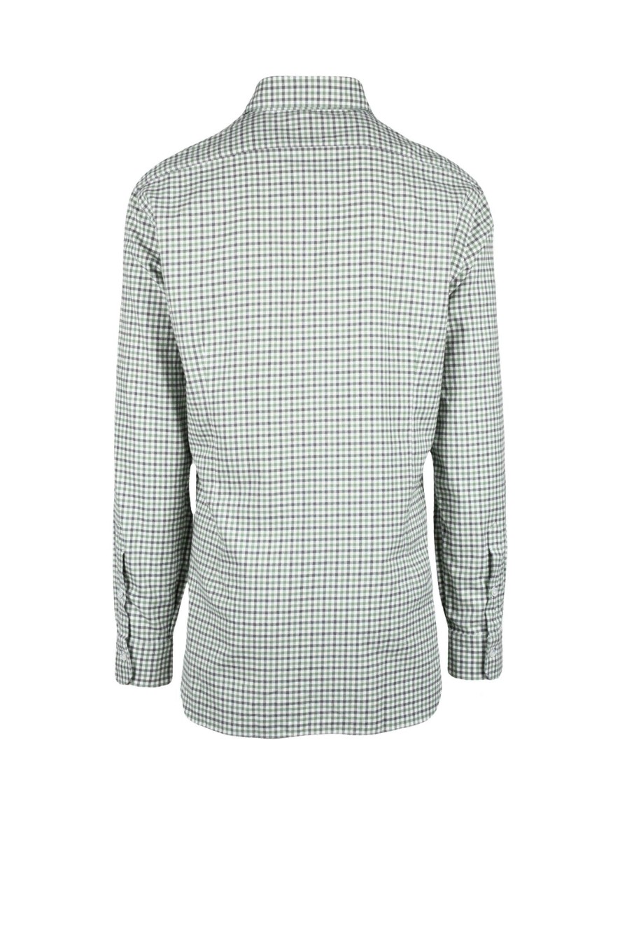 Uomo BARBA NAPOLI | Barba Napoli Camicia Bianco/Verde