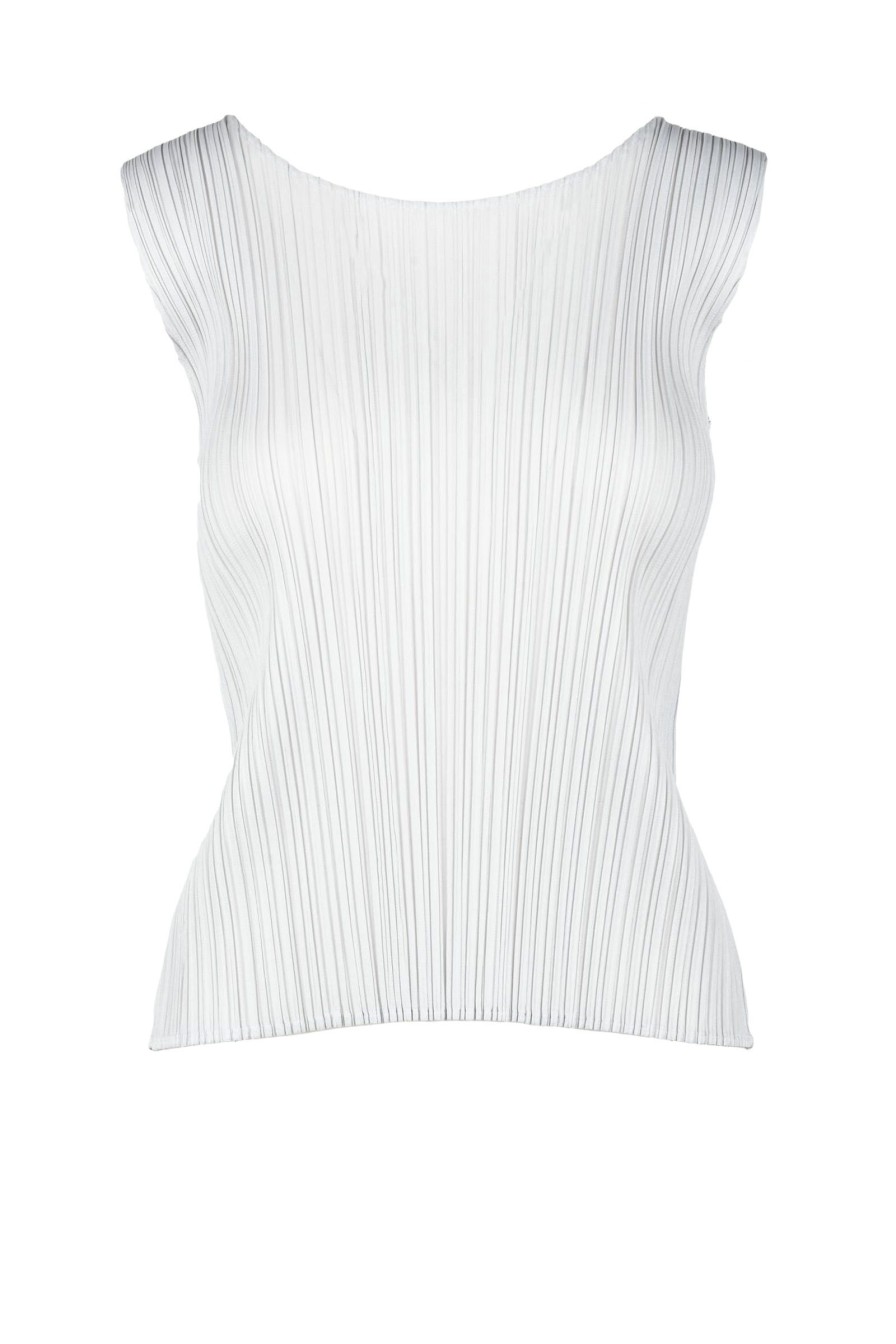 Donna PLEATS PLEASE BY ISSEY MIYAKE | Pleats Please By Issey Miyake Top Grigio Chiaro