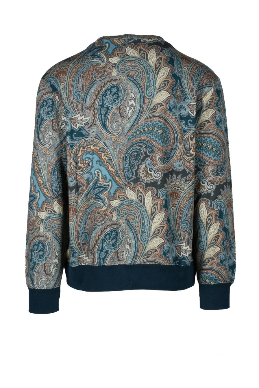 Uomo ETRO | Etro Maglia Beige/Sky Blue