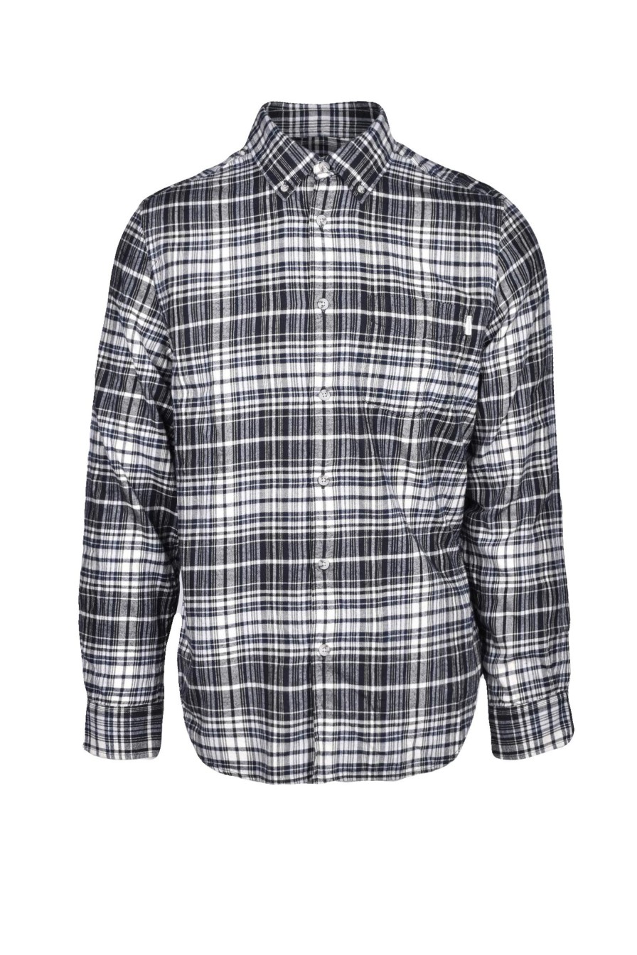 Uomo WOOLRICH | Woolrich Camicia Nero/Bianco