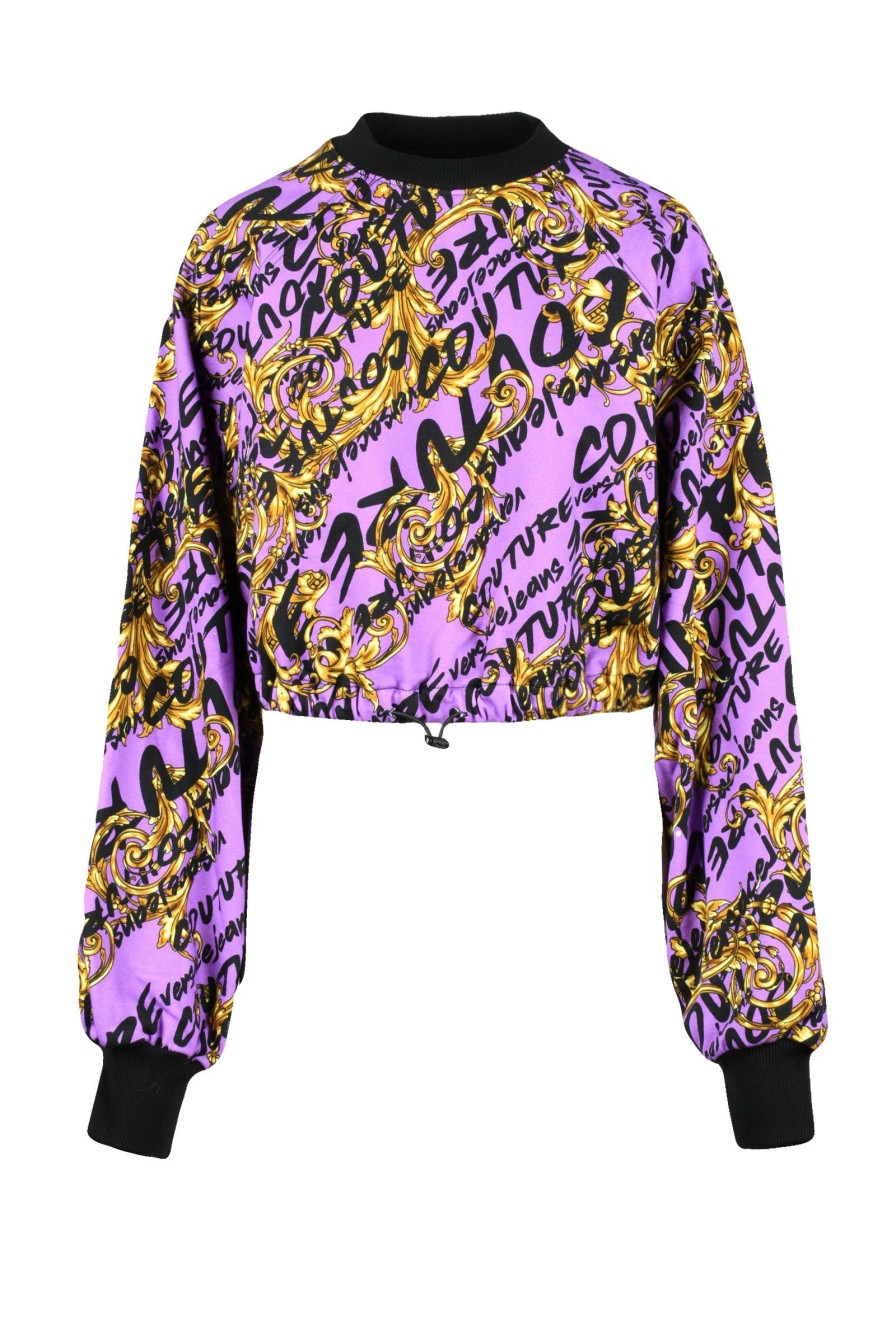 Donna VERSACE JEANS COUTURE | Versace Jeans Couture Maglia Viola/Nero