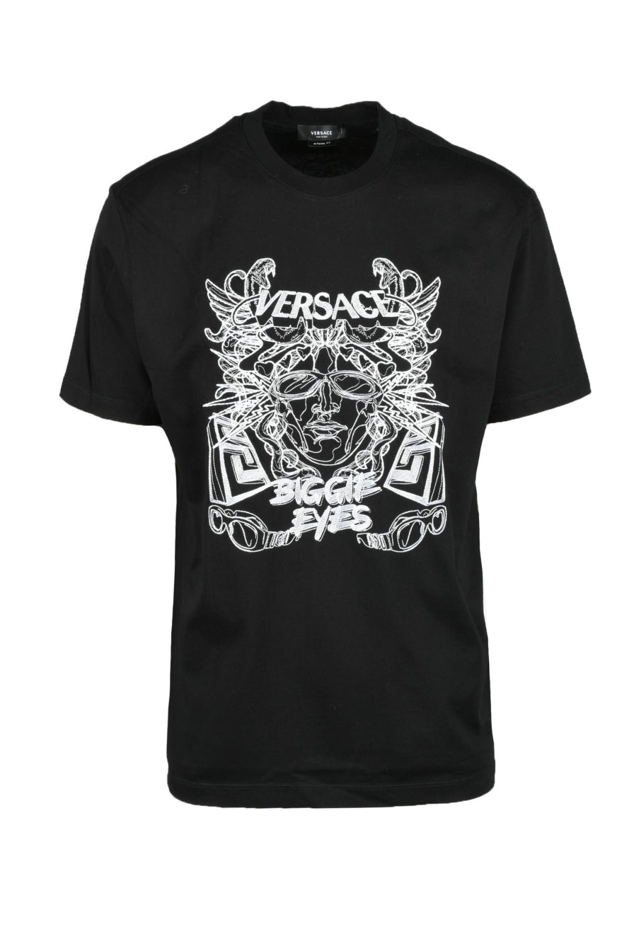 Uomo VERSACE | Versace Tshirt Nero