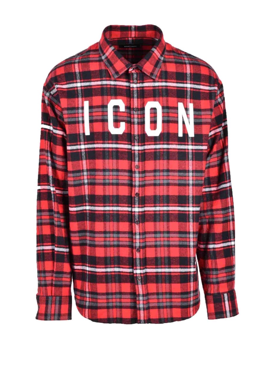 Uomo DSQUARED2 | Dsquared2 Camicia Nero/Rosso